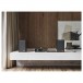 Ruark R-CD100 USB CD Player - Lifestyle image with Ruark R610 Music Console and Sabre-R Bookshelf Speakers