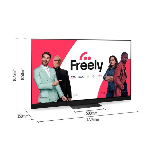 Panasonic TV-77Z93AEB 77" OLED Ultra HD Smart TV - Dimensions chart