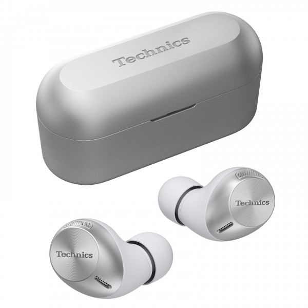 Technics EAH-AZ40M2 Wireless Noise Cancelling Earbuds, Silver - hero