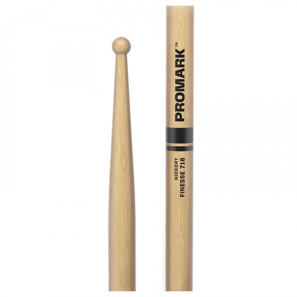 ProMark Finesse 718 Hickory Drumstick, Small Round Wood Tip