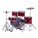 Mapex Comet Series 20'' Fusion Drum Kit, Infra Red w/Ride Cymbal