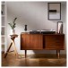 Technics EAH-A800 Wireless Noise Cancelling Headphones, Black - Lifestyle Image on Hi-Fi Cabinet