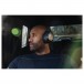 Technics EAH-A800 Wireless Noise Cancelling Headphones, Black - Lifestyle Image in Use