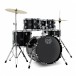 Mapex Comet Series Compact 18'' Drum Kit, Dark Black w/Ride Cymbal 