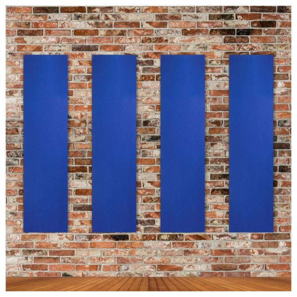 Imperative Acoustics StudioPANEL Acoustic Panels 1200mm x 300mm x 25mm, Blue x 4