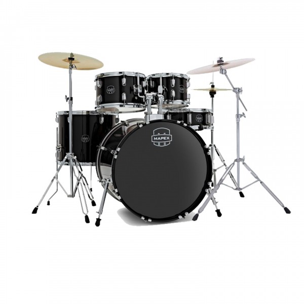 Mapex Comet Series 22'' Drum Kit, Dark Black w/Ride Cymbal