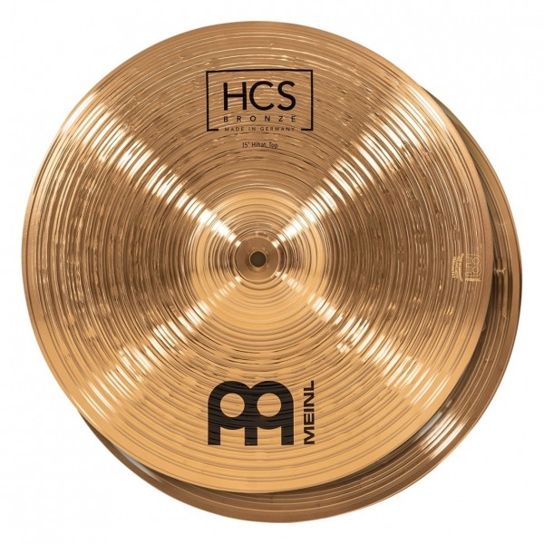 Meinl HCS Bronze 15" Hi-Hats & Gear4music Stand, Black