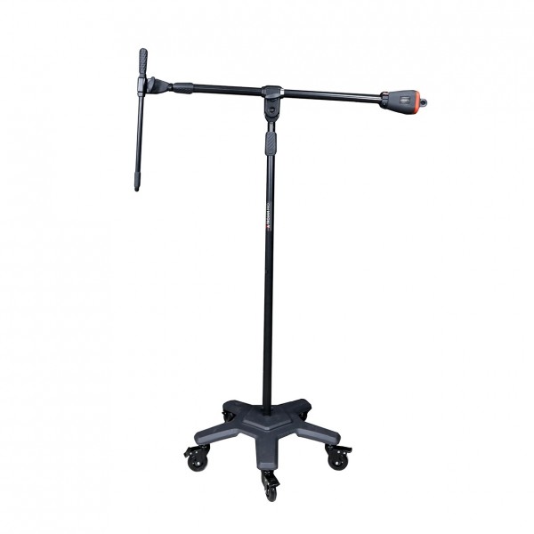 Overhead Heavy Duty Microphone Stand with Wheels by Trojan Pro