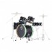 Dixon Drums Jet Set Plus 5pc Shell Pack w/Bag Set, Black Green