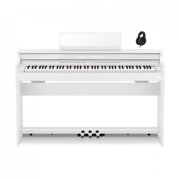 Casio AP-S450 Digital Piano, White, With Sennheiser HD 560S Headphones