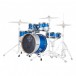 Dixon Drums Jet Set Plus 5pc Shell Pack w/Bag Set, Blue/White