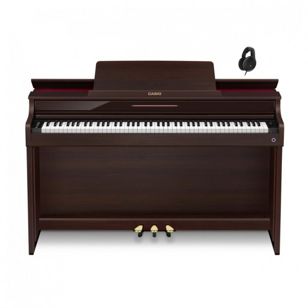 Casio AP-550 Digital Piano, Brown, With Sennheiser HD 560S Headphones