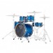 Dixon Drums Jet Set Plus 5pc Shell Pack w/Bag Set, Deep Blue Sparkle