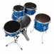 Dixon Drums Jet Set Plus 5pc Shell Pack w/Bag Set, Deep Blue Sparkle