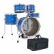 Dixon Drums Jet Set Plus 5pc Shell Pack w/Bag Set, Street Play Blue