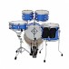 Dixon Drums Jet Set Plus 5pc Shell Pack w/Bag Set, Street Play Blue