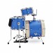 Dixon Drums Jet Set Plus 5pc Shell Pack w/Bag Set, Street Play Blue