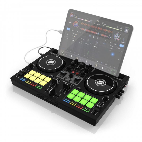 Reloop Buddy NeuralMix DJ Controller - Angled (iPad Not Included)