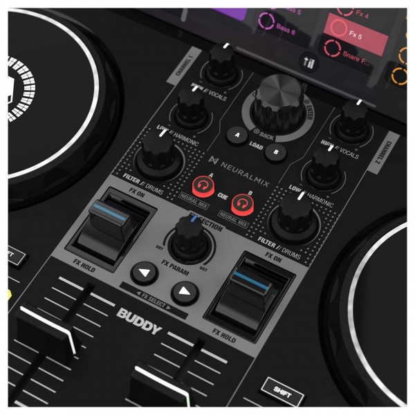 Reloop 2-pokładowy kontroler DJ Buddy Compact | Gear4music