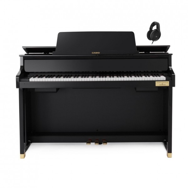 Casio GP-510 Grand Hybrid Digital Piano, Polished Ebony, With Sennheiser HD 560S Headphones