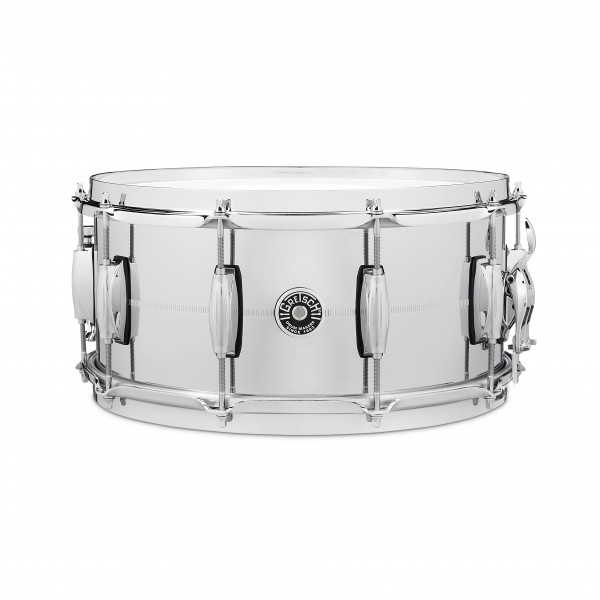 Gretsch USA 13" x 6" Hammered Chrome over Brass Snare Drum