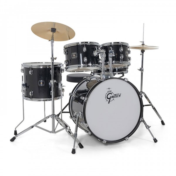 Gretsch Renegade 20" Drum Kit With Hardware & Cymbals, Black Mist