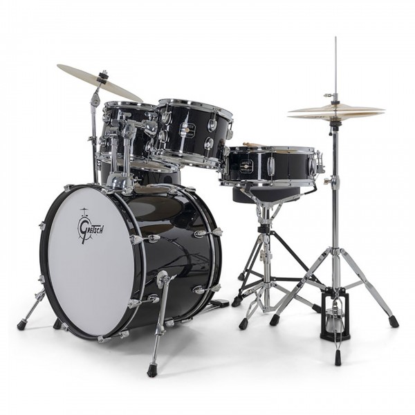 Gretsch Renegade 20" Drum Kit With Hardware & Cymbals, Black Mist