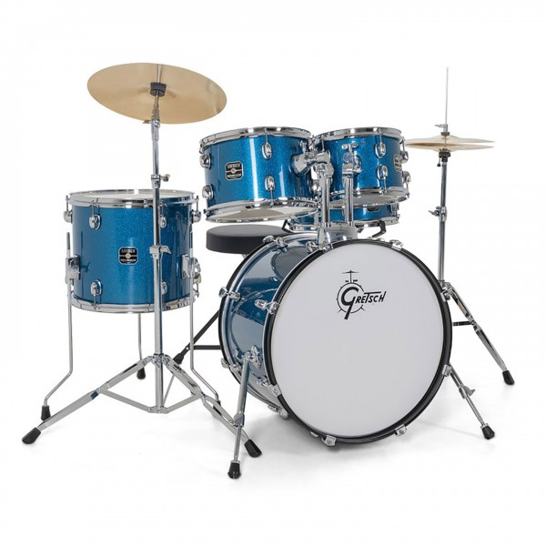 Gretsch Renegade 20" Drum Kit With Hardware & Cymbals, Blue Sparkle