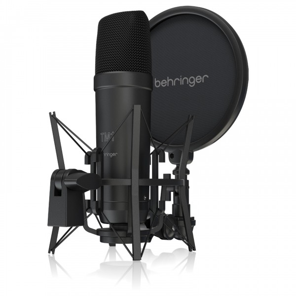 Behringer TM1 DARK EDITION Large Diaphragm Condenser Microphone - With Shockmount, Right