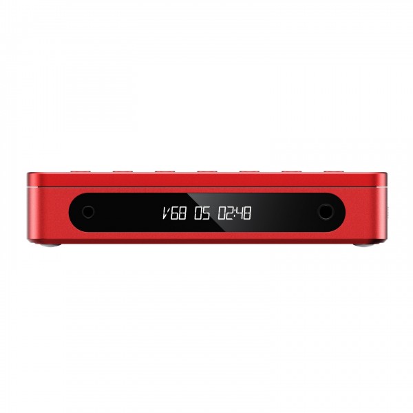 FiiO DM13 Portable CD Player with Bluetooth, Red - Front and Display