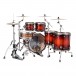 Mapex Saturn Evolution LTD Edition 5pc Shell Pack, Maple Burl Blaze Veneer