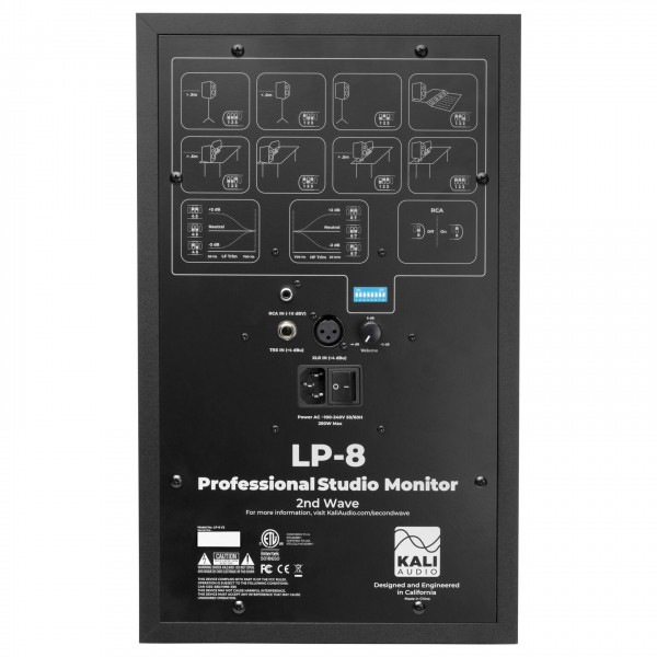 LP-8 MK2 Studio Monitor, Black - Rear
