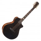 Cort Masterpiece Modern Black Electro Acoustic, Trans Black Gloss