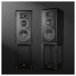 Wharfedale Super Linton Heritage Speaker, Black Oak - Beauty image, pair from front and side