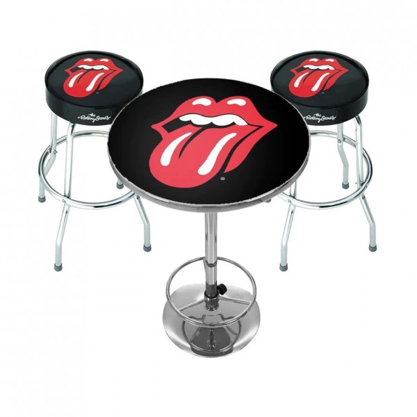 Rocksax Rolling Stones Classic Tongue Bar Set (Table & 2 X Bar Stools) - Main