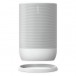 Sonos MOVE Portable Smart Speaker, Lunar White - Stand