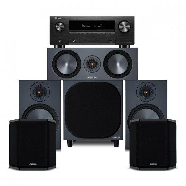 Denon AVC-X3800H, Bronze 100 5.1 Speaker Package, Black