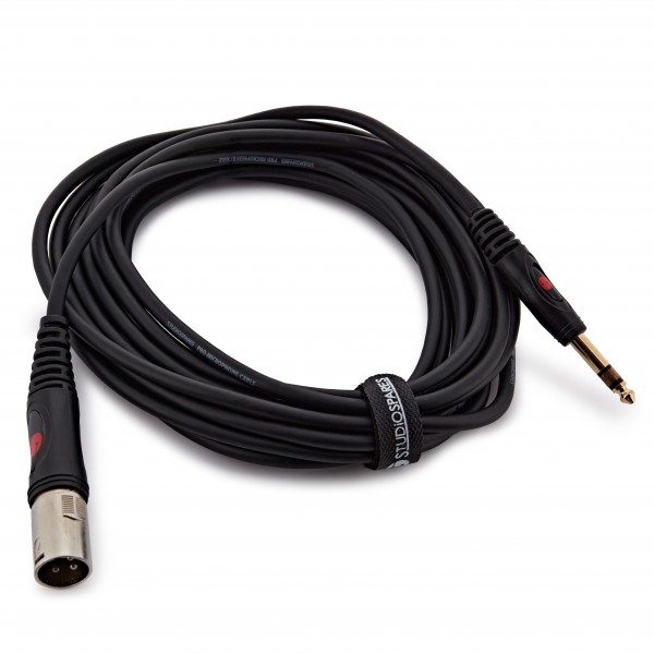 XLR (M) - 6.35mm (M) TRS Cable by Studiospares, 6m