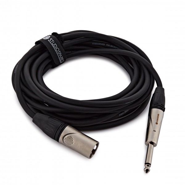 XLR (M) - 6.35mm (M) TS Cable by Studiospares, 5m