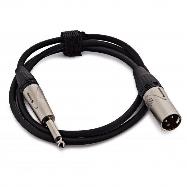 XLR (M) - 6.35mm (M) TS Cable by Studiospares, 1m