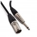 XLR (M) - 6.35mm (M) TS Cable by Studiospares, 1m