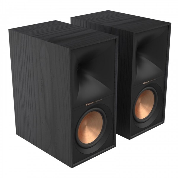 Klipsch R-60M Bookshelf Speakers (Pair), Black - high angle 