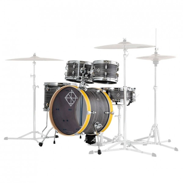 Dixon Drums Jet Set Plus 5pc Shell Pack, Ebony