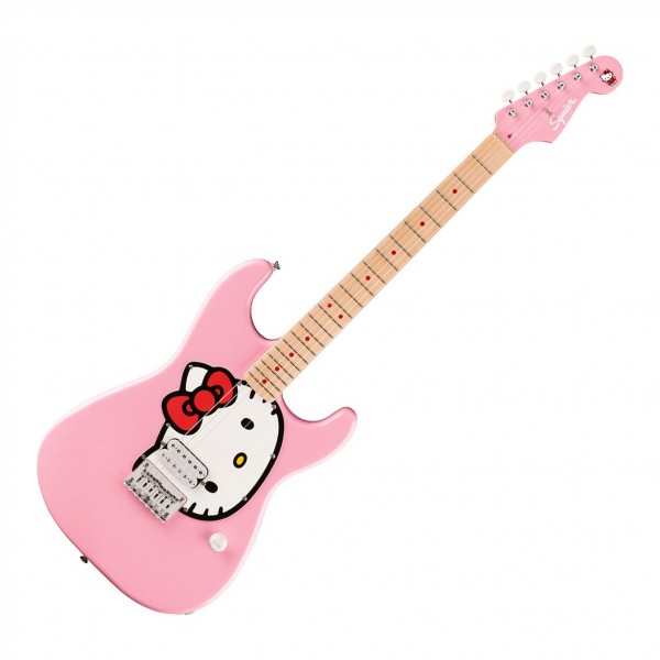 Squier Limited Edition Hello Kitty Stratocaster, Maple Fingerboard, Gig Bag, Pink