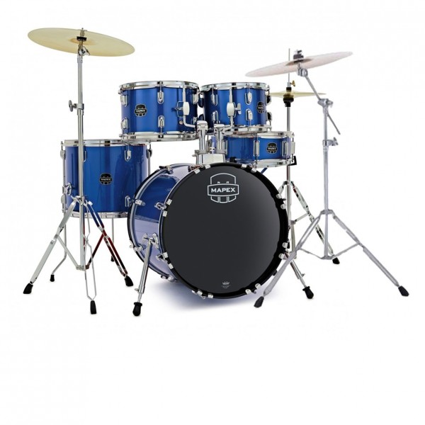 Mapex Comet Series Compact 18'' Drum Kit, Indigo Blue w/Ride Cymbal