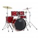 Mapex Comet Serie Kompaktes 18'' Schlagzeug, Infra Rot mit Ride Becken