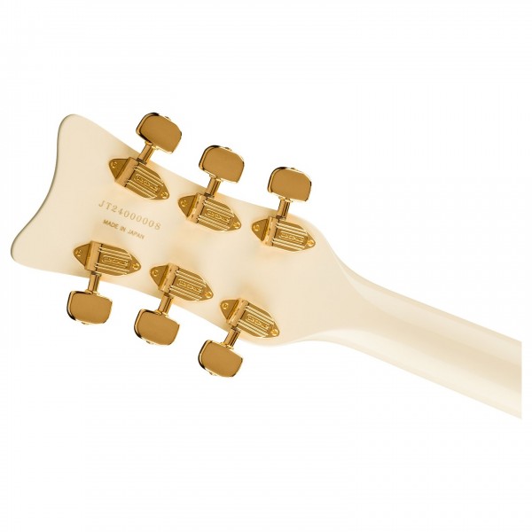 Gretsch G8424T Billy Duffy Signature Falcon LTD with Bigsby Ebony Fingerboard, Vintage White Lacquer headstock back 