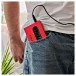 FiiO CP13 Cassette Player, Red - Lifestyle Image, pocket