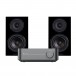 Wiim Amp, Space Grey & Wharfedale Diamond 12.0, Black Hi-Fi Bundle - bom pic