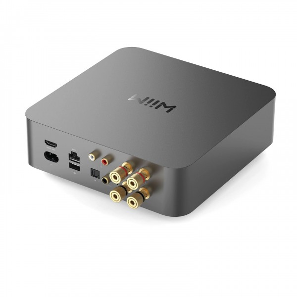 WiiM Amp Pro, Space Grey & ELAC Debut B5.2, Black Hi-Fi Bundle - wiim rear 